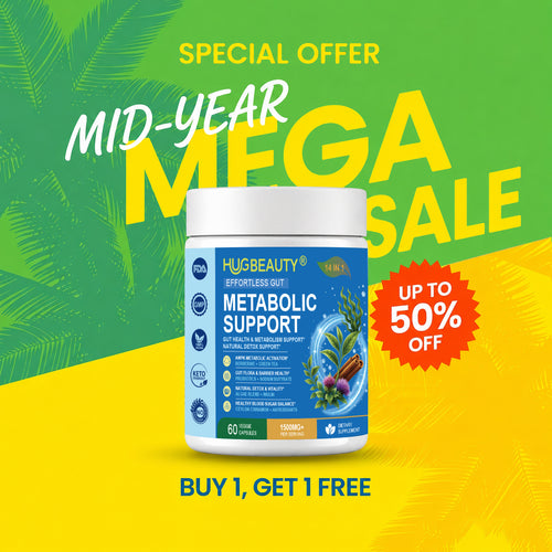 HUGBEAUTY® Botanical Metabolic Booster Effortless Lean | Melts Stubborn Fat · Prevents Lipid Accumulation · Optimizes Skinny Microbiome · Lowers Cortisol · Balances Hormones · Deepens Sleep Recovery🔥