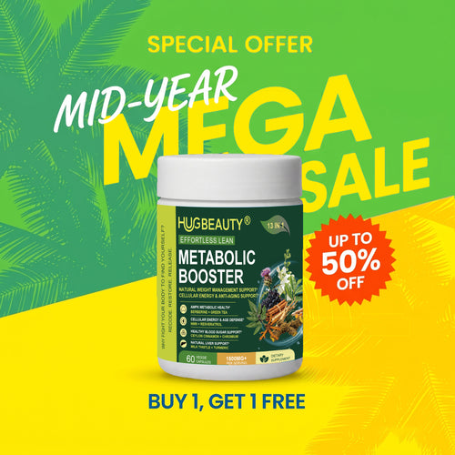 HUGBEAUTY® Botanical Metabolic Booster Effortless Lean | Melts Stubborn Fat · Prevents Lipid Accumulation · Optimizes Skinny Microbiome · Lowers Cortisol · Balances Hormones · Deepens Sleep Recovery🔥🔥🔥