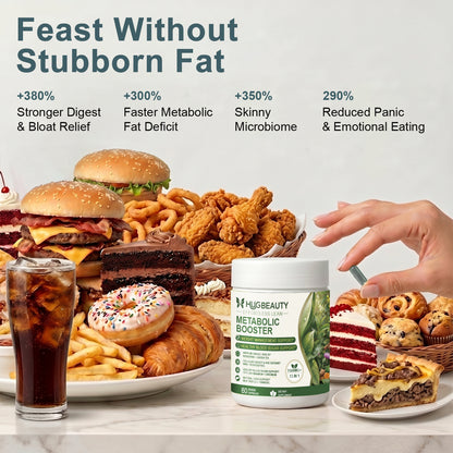 HUGBEAUTY® Botanical Metabolic Booster【Effortless Lean】Melts Stubborn Fat · Prevents Lipid Accumulation · Optimizes Skinny Microbiome · Lowers Cortisol · Balances Hormones · Deepens Sleep Recovery