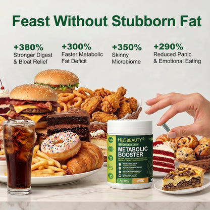 HUGBEAUTY® Botanical Metabolic Booster Effortless Lean | Melts Stubborn Fat · Prevents Lipid Accumulation · Optimizes Skinny Microbiome · Lowers Cortisol · Balances Hormones · Deepens Sleep Recovery