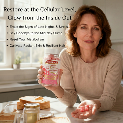 CellPure® NMN Boitin Collagen Peptide Beauty Gummies for Women | Cellular Energy & Anti-Aging Support