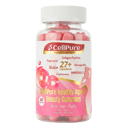 CellPure® NMN Boitin Collagen Peptide Beauty Gummies for Women | Cellular Energy & Anti-Aging Support