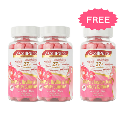 CellPure® NMN Boitin Collagen Peptide Beauty Gummies for Women | Cellular Energy & Anti-Aging Support