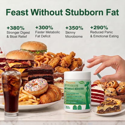 HUGBEAUTY® [Effortless Lean] Botanical Metabolic Booster Melts Stubborn Fat · Prevents Lipid Accumulation · Optimizes Skinny Microbiome · Lowers Cortisol · Balances Hormones · Deepens Sleep Recovery
